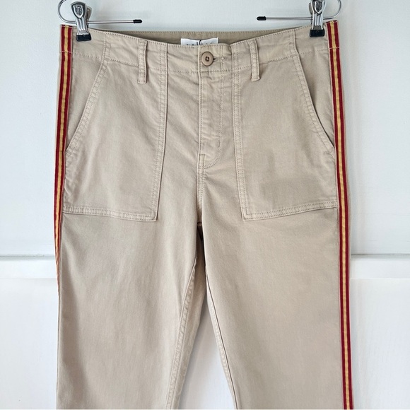 Anthropologie Velvet by Graham & Spencer Khaki Side Stripe Pant NWT - Picture 4 of 14